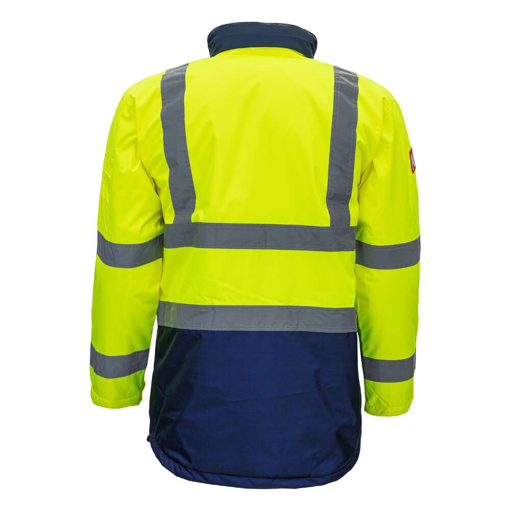 NITRAS MOTION TEX VIZ, Warn-Arbeitsparka, neongelb / marineblau – Bild 2