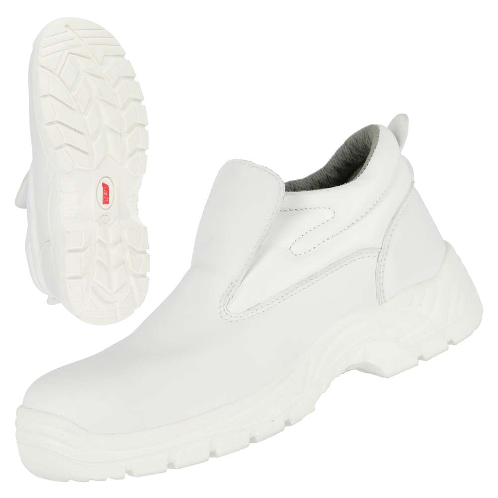 NITRAS CLEAN STEP MID SL, S2 Sicherheitsslipper, weiß