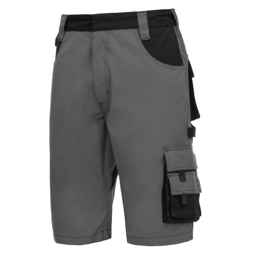 NITRAS MOTION TEX PLUS, Arbeitshose, kurz, grau / schwarz