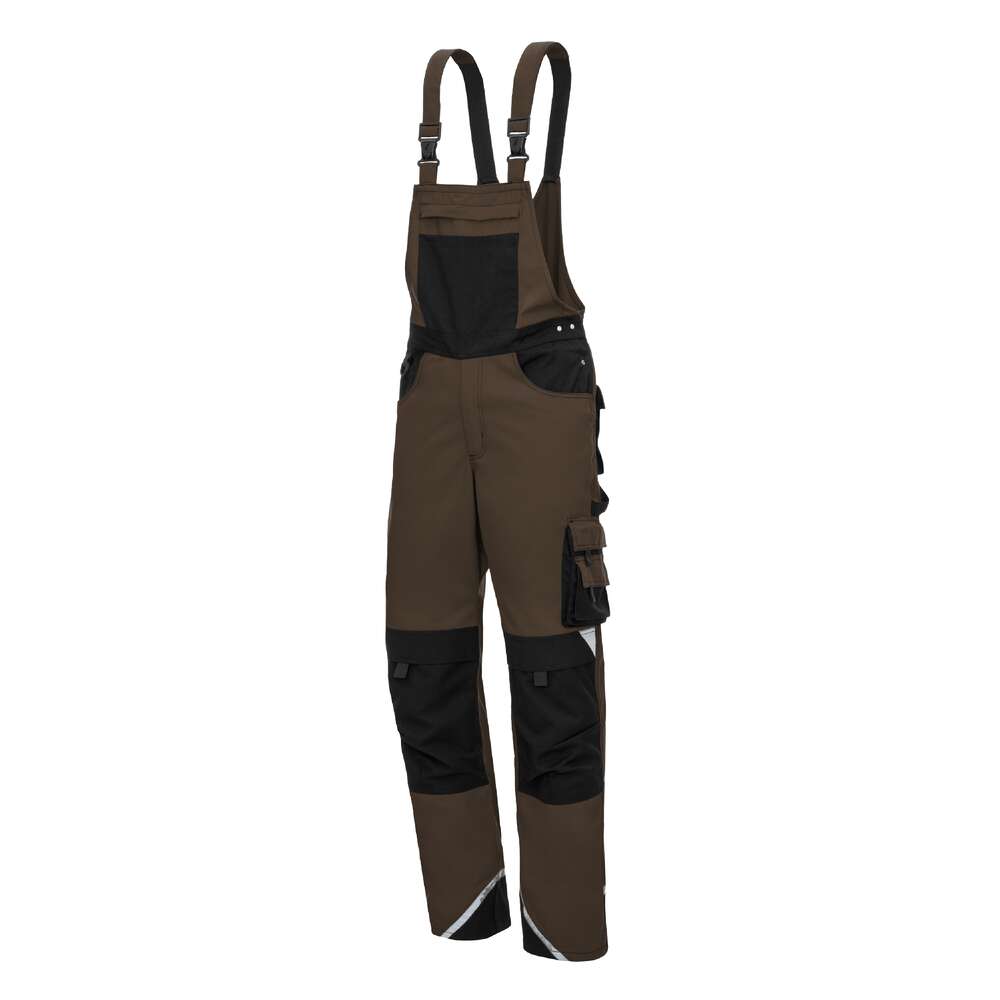 NITRAS MOTION TEX PLUS, Arbeitslatzhose, braun / schwarz