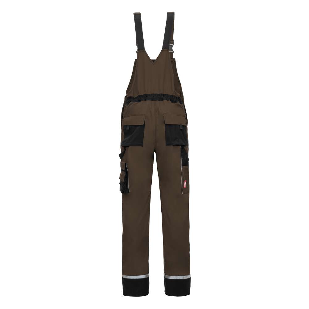 NITRAS MOTION TEX PLUS, Arbeitslatzhose, braun / schwarz – Bild 2